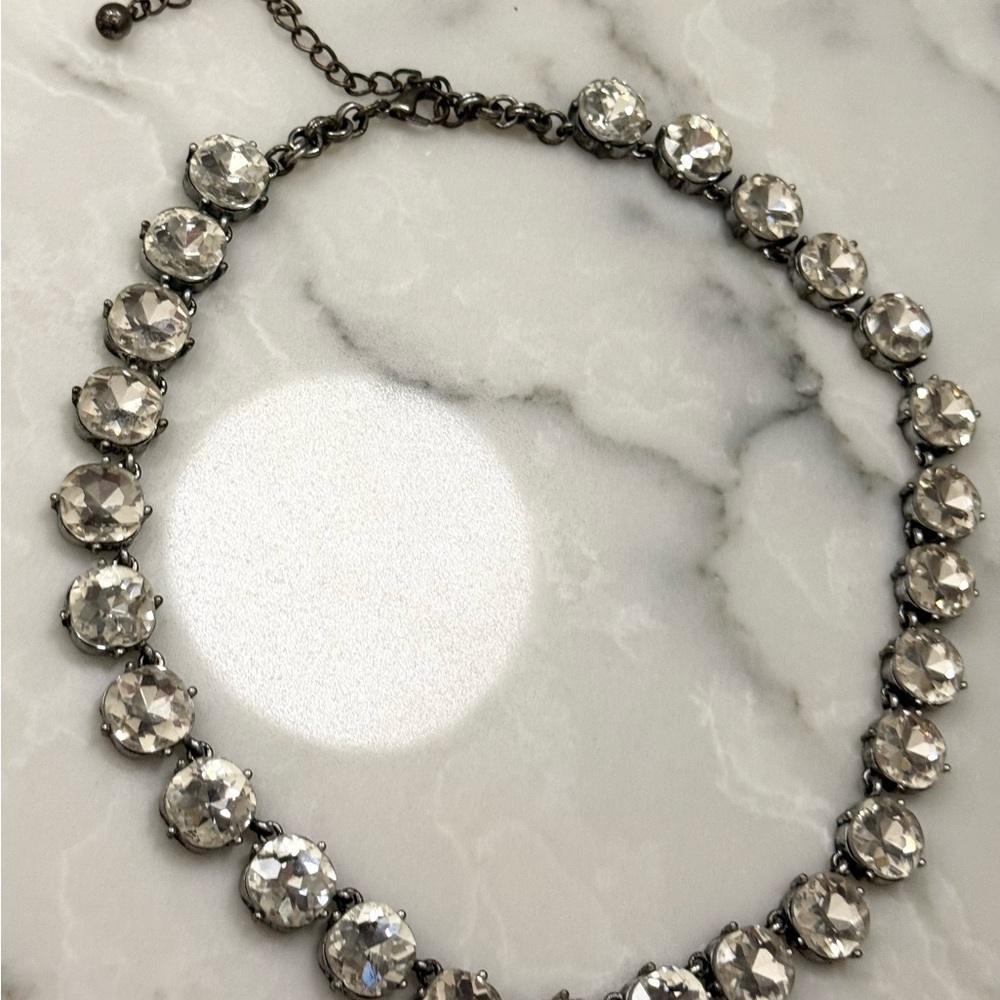 Elegant Silver Crystal Necklace